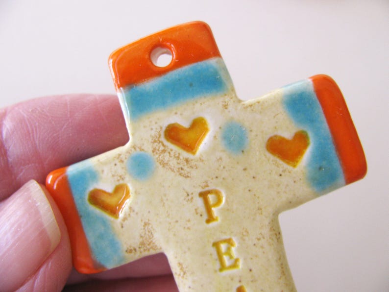 Peace Cross Pendant /& Beads