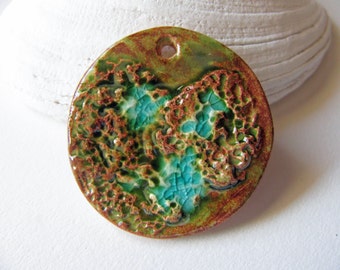 Earth and Water Pendant Stoneware Clay