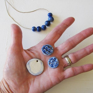 Blue Peace Pendant and Beads image 5