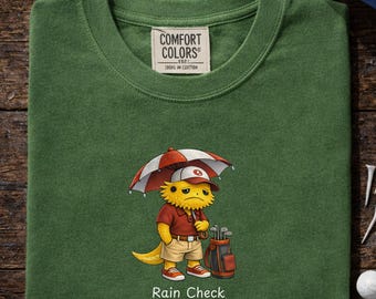 Rain Check Golf Shirt, Funny Golf T-Shirt for Rainy Days, Golf Humor Tee, Gift for Golf Lovers
