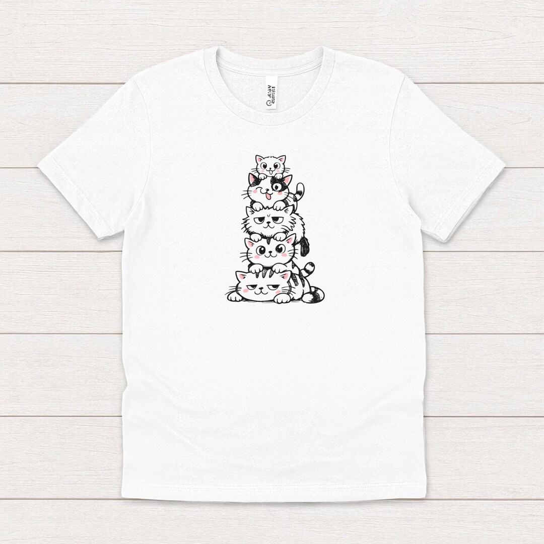 Funny Cat Stack T-shirt, Stacked Cats T-shirt, Cat Gifts - Etsy