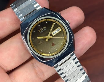 ricoh watch automatic day/date men’s wrist watch
