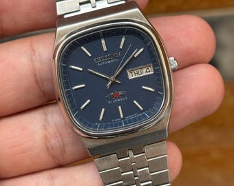 vintage citizen automatic daydate men’s wrist watch