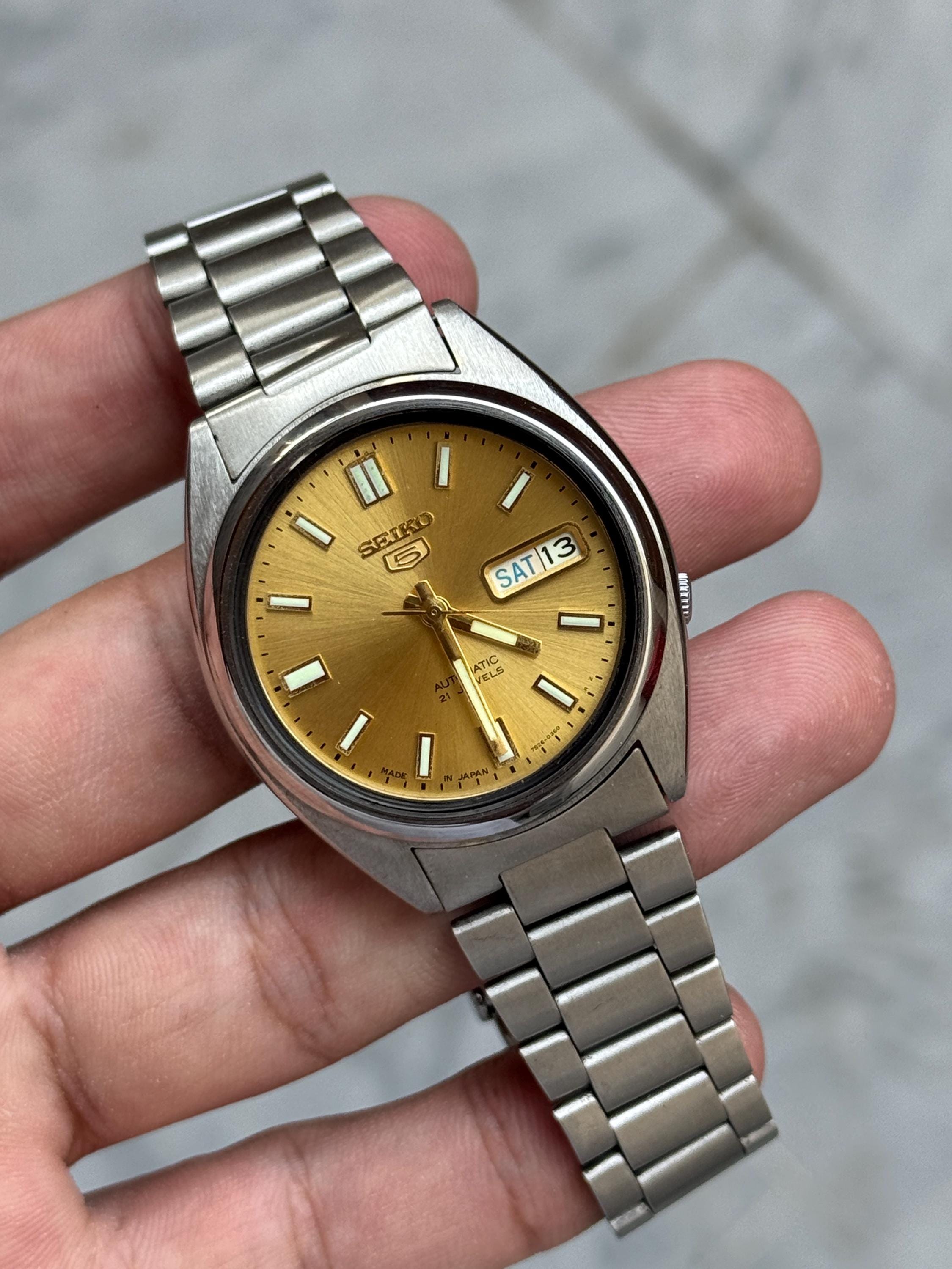 Seiko Snxs 75K1 Automatic Day/date Men's Wrist Watch - Etsy