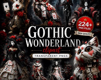 Téléchargements numériques du journal fantasmagorique gothique : 224 cliparts PNG pour des projets fantaisistes | Accès instantané