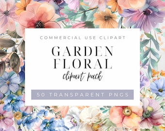 Fleurs du jardin, Clipart fleur aquarelle, fleurs sauvages colorées, bouquets de fleurs sauvages, faire-part de mariage