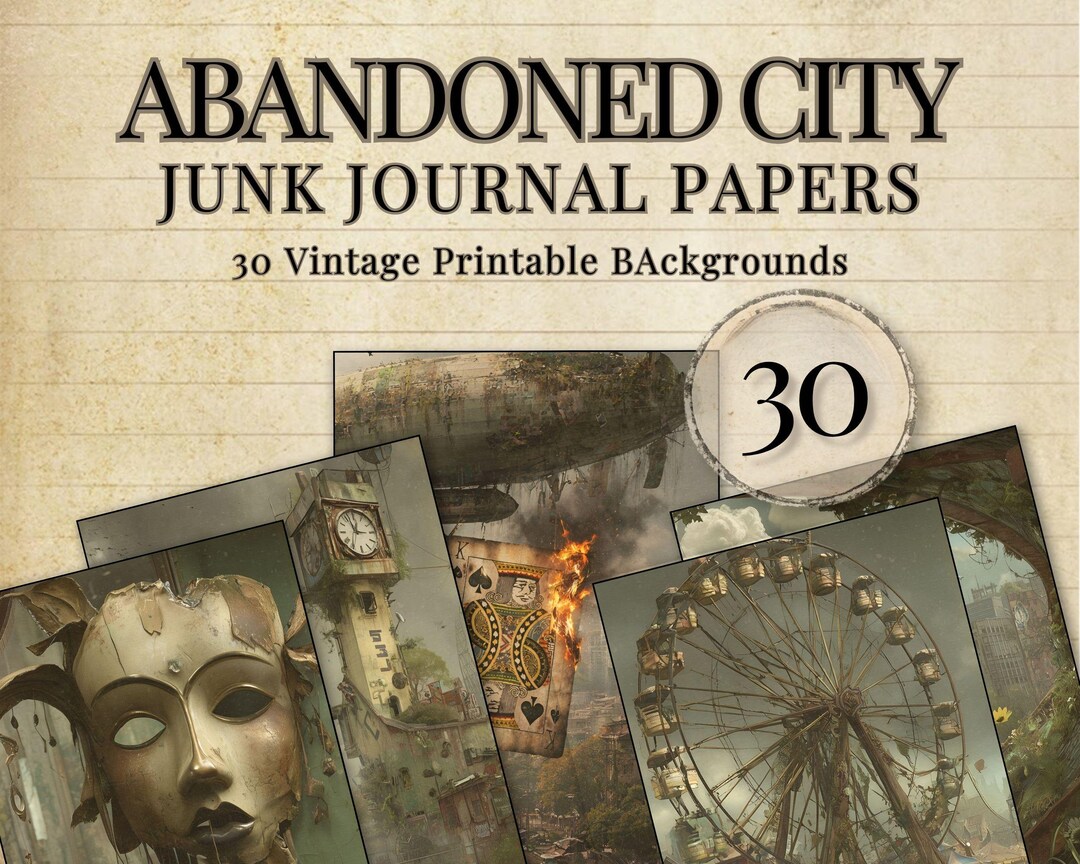 Vintage Junk Journal Printable Backgrounds Pages, Papers for ...