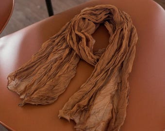 Eleganter Bandana-Schal aus Bio-Baumwolle und Leinen für Damen - Leichtes, weiches Tuch, Herbst-Halstuch, schicker Haarschal, perfektes Geschenk für Sie