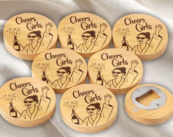 Personalized engraved magnetic bottle opener, wedding gifts, groomsmen gifts, bachelorette party favors and souvenirs, beer lovers gift