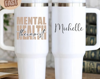 Personalized tumbler for a psychologist, Mental health gift, Psychology, Therapist, counselor, or professor tumbler, Mental health matters