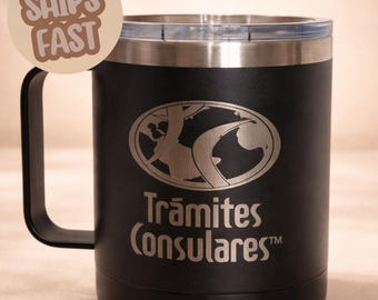 Personalized laser-engraved mug, mug with your logo, mug to give to employees, mug for employee of the month, gifts for the boss