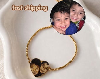 Stainless Steel Bracelet with photo, Name, or Special Date — For Women — Gift for Mom or Grandma, Mother's day