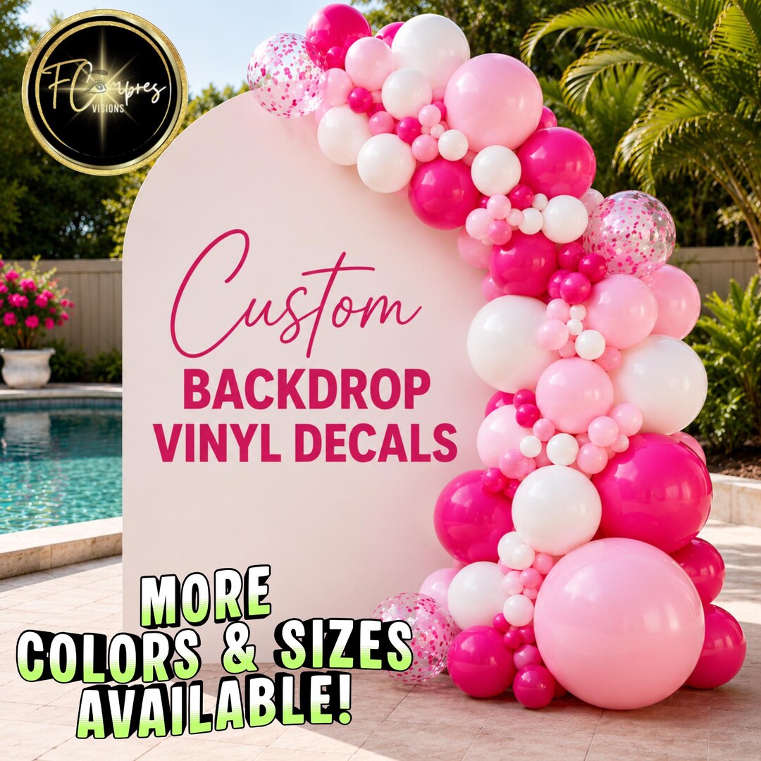 PERSONALIZED Custom Vinyl Decals for Backdrops | Event Signage ...