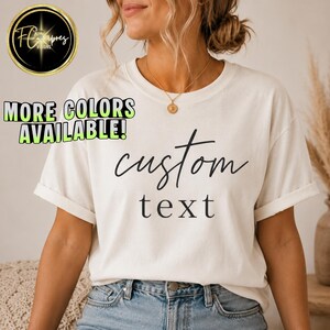 PERSONLIGT T-shirt med text, personlig skjorta, anpassningsbar t-shirt, unisex t-shirt med grafisk design, personlig t-shirt med talesätt