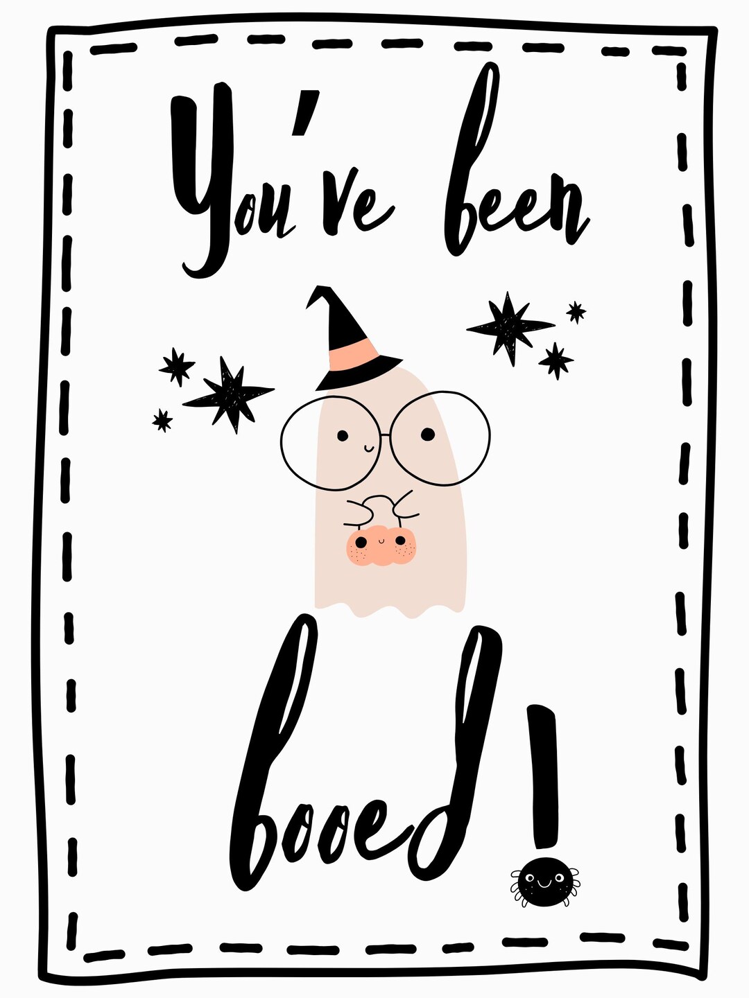 You've Been Booed" Printable Sign | Cute Ghost Halloween Decor ...