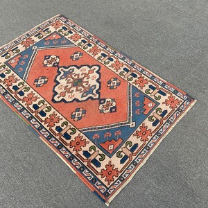 Antique Rug - Vintage Area Rug - Antique Turkish Rug - Vintage Oriental Rug - 2.7x4.4 Ft Hand Knotted Rug - Original Hand Made Rug-- image 7