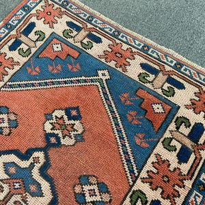 Antique Rug - Vintage Area Rug - Antique Turkish Rug - Vintage Oriental Rug - 2.7x4.4 Ft Hand Knotted Rug - Original Hand Made Rug-- image 6