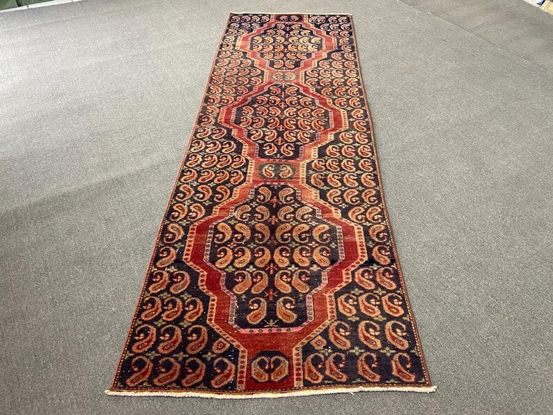 Persiani Rug - Antique Rug - Vintage Rug - Narrow Pastel Rug- Runner ...
