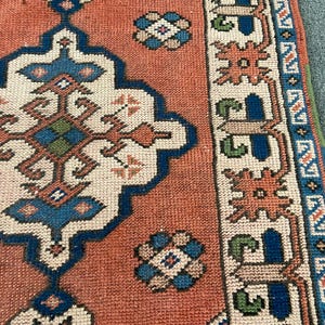 Antique Rug - Vintage Area Rug - Antique Turkish Rug - Vintage Oriental Rug - 2.7x4.4 Ft Hand Knotted Rug - Original Hand Made Rug-- image 8
