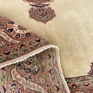 Rug For Living Room Persiani rug - Antique Rug - Vintage Rug -Large Rug - Wool Rug - Handwoven Rug - Turkish Oushak Rug 6.9x9.8 Ft Rug