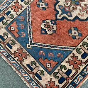 Antique Rug - Vintage Area Rug - Antique Turkish Rug - Vintage Oriental Rug - 2.7x4.4 Ft Hand Knotted Rug - Original Hand Made Rug-- image 4