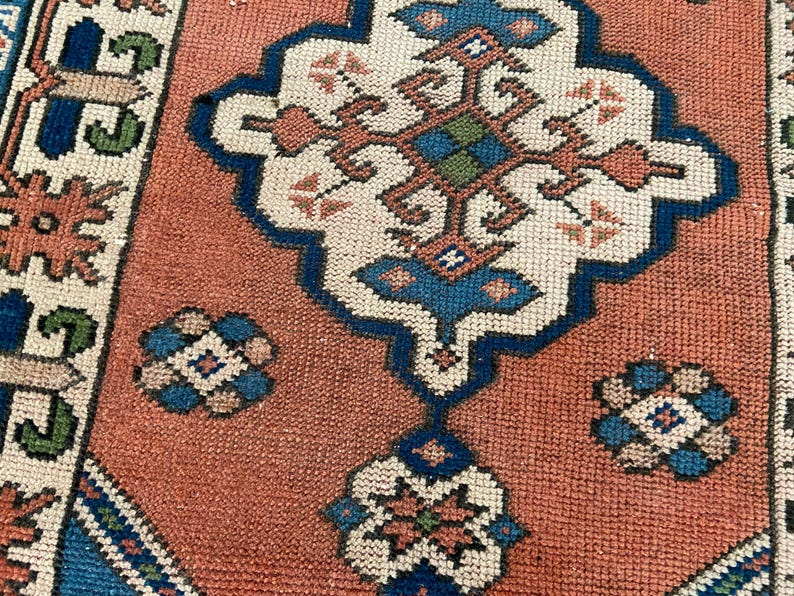 Antique Rug - Vintage Area Rug - Antique Turkish Rug - Vintage Oriental Rug - 2.7x4.4 Ft Hand Knotted Rug - Original Hand Made Rug-- image 10