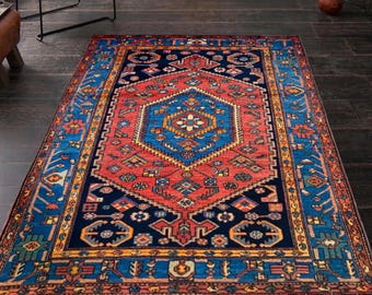 Vintage Rug - Large Rug Boho Rug Style Persiani Rug - Turkish Rug - Area Rugs - Aestehtic Tribal Rug - Antique Oriental rug - Geomatric rug