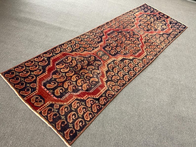 Persiani Rug - Antique Rug - Vintage Rug - Narrow Pastel Rug- Runner ...