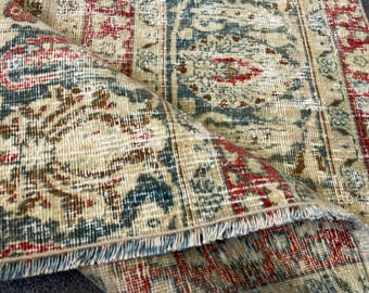 Persiani Rug Runner Rug - Vintage Turkish Rug - Narrow Soft Long Rug Patchwork Rug - Kitchen Decorative Rug 3x10.2 Ft Rug rustic rug