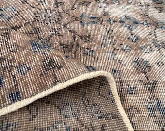 Turkish rug Rug Antique Vintage Rug Unique Rug - Runner Rug - Hand Woven Wool Rug - Area Rug Large Rug - Neutral Rug - 3x6 Feet Rug