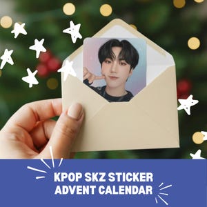 Kpop Stray Kids Advent Calendar Fillers 2025, Naklejki SKZ Skzoo o tematyce świątecznej