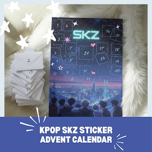 Kpop Advent Calendar 2025 With Stray Kids Poster And Stickers, Skzoo, SKZ Fans Gift, Possible delivery before 1st December