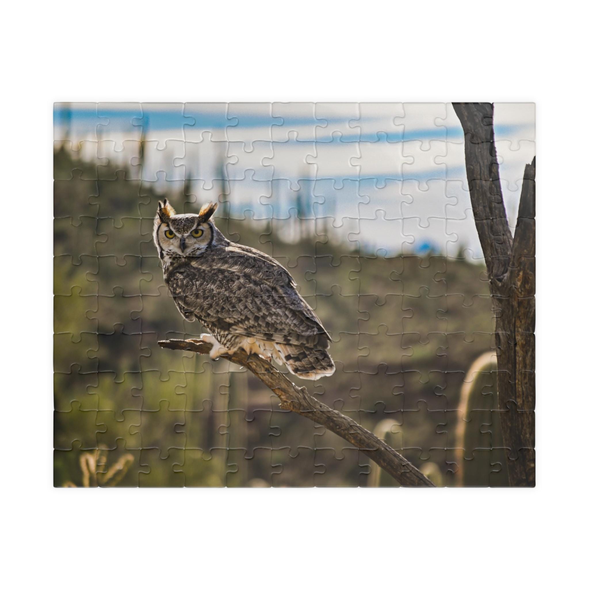 Great Horned Owl Photo Puzzle 252-piece | Wildlife Jigsaw Puzzle