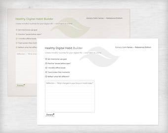 Complete Digital Habit Builder Bundle – 5 Languages | A4 + US Letter | Minimalist Printable Set | Eonary Calm Series