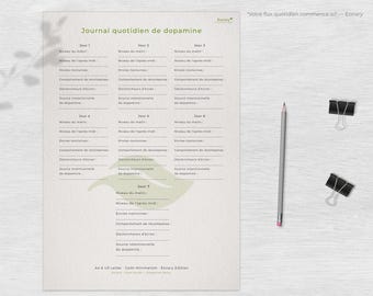 Journal Dopamine Detox Imprimable (A4 & US Letter) – Reset Quotidien, Usage Conscient du Digital, Habitudes Faible Dopamine