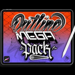Pack géant de contours de graffitis pour Procreate