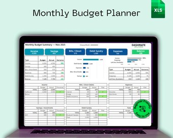 Excel Planer | Monatliche & Jahresübersicht (Digitaler Download)
