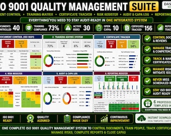 ISO 9001 Einhaltungssystem - Vollständiges Toolkit (Audit-Ready)