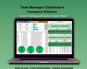 Aufgabentracker - Projektplaner - Kompaktausgabe -Gantt Visuell