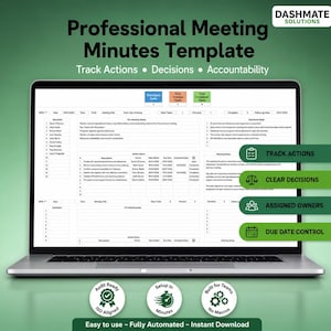 Professionelles Meeting Minute Template (Excel)