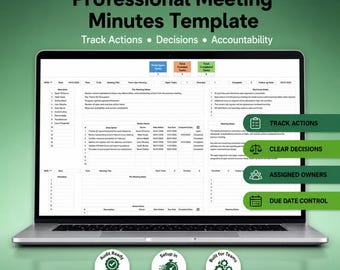 Professionelles Meeting Minute Template (Excel)