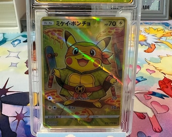 Poncho de Mikey de las Tortugas Ninja, Pikachu, placa personalizada