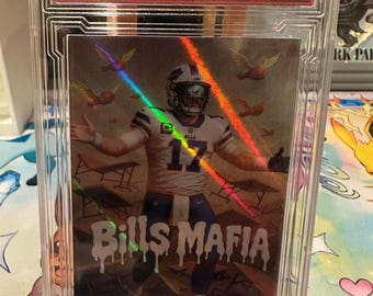 Tarjeta coleccionable personalizada de Josh Allen de Bills Mafia (Slab)