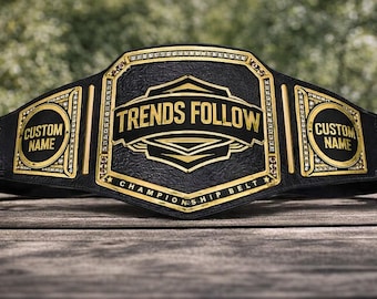 Custom Championship Wrestling Belt: Personalized Award Trophy Title Leather Straps