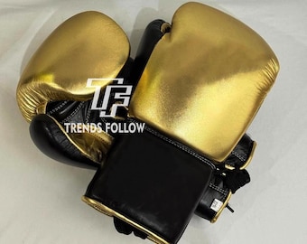 Custom Made Leather Boxing Gloves  Personalized Boxing Training Gift