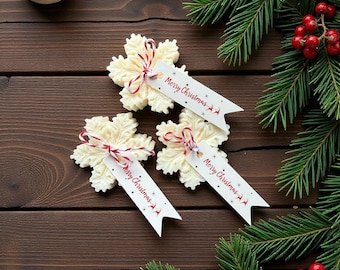 Kaarsenset sneeuwvlokkerst sojawas | Vakantiewoningdecoratie