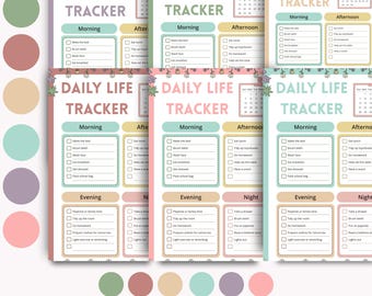 Daily Life Tracker Printable: Routine & Habit Journal (Digital Download)
