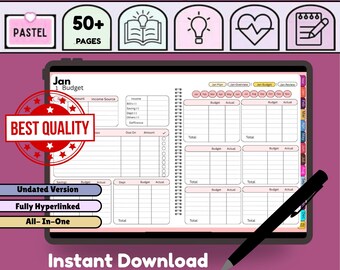 2026 Digital Planner – Hyperlinked PDF | Minimalist Productivity Calendar for iPad, GoodNotes & Notability