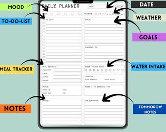 iPad Daily Planner | Productivity PDF, Time Blocking (Digital Download)
