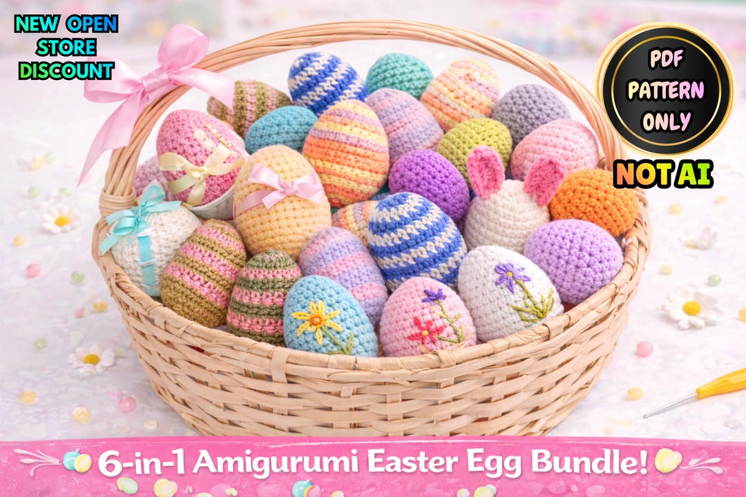 Amigurumi Easter Egg Crochet Patterns | 6-in-1 Bundle (PDF Pattern ...